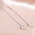 thumbnail image 4 of harmtty 1 Pair Piercing Temperament Lightweight Lady Earrings Small Heart Long Tassel Drop Earrings Jewelry Accessories, 4 of 7