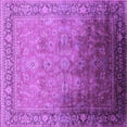 thumbnail image 1 of Ahgly Company Indoor Square Oriental Purple Industrial Area Rugs, 5' Square, 1 of 4