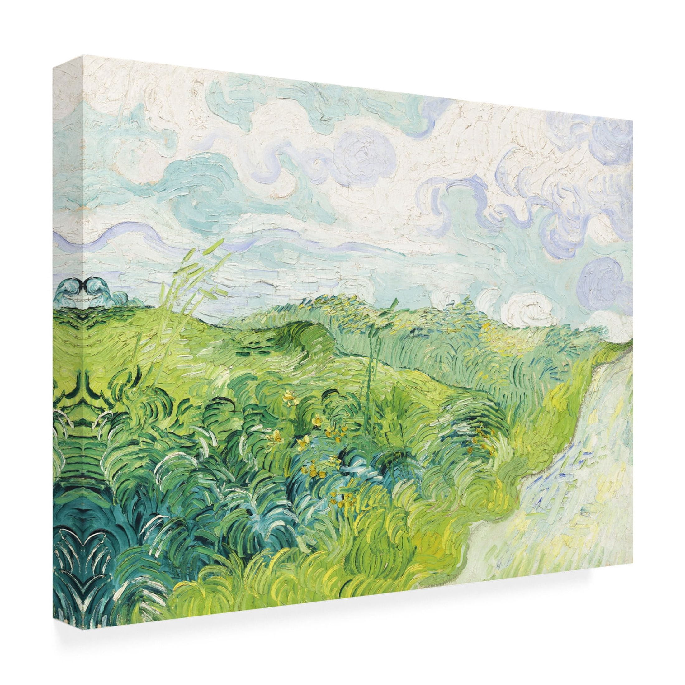 Trademark Fine Art Vincent Van Gogh  Van Gogh Landscapes with Clouds I Canvas Wall Art
