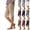 33# Khaki, variant on Trendy Side Split Capri Pants for Women Cotton Linen Side Pocket Comfortable Soft Casual Summer Culottes Navy M