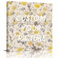 thumbnail image 2 of Yellow Grey Botanical Wall Art Painting on Canvas, Spring Floral Watercolor Rustic Canvas Art Home Prints Wall Art Framed Modern Artwork for Living Room Bedroom Wall Decor 20x20in, 2 of 9