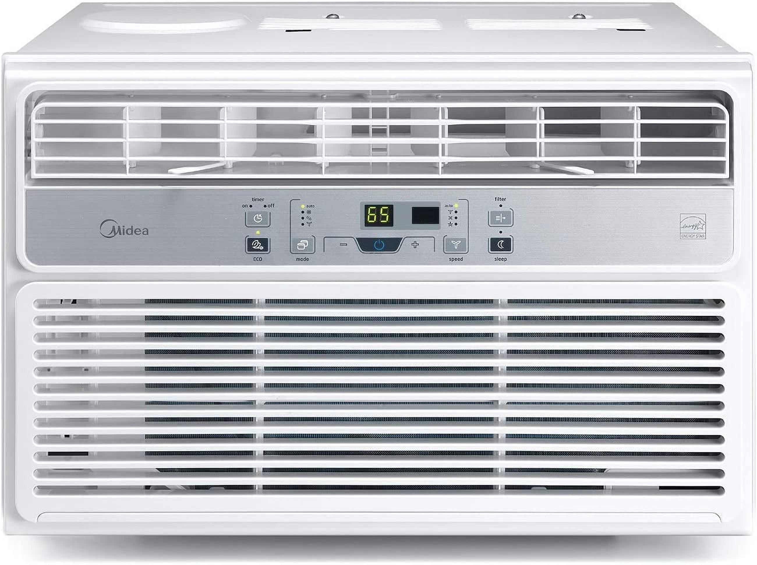 Midea 12,000 BTU EasyCool Window Air Conditioner, Dehumidifier & Fan, Cools Rooms up to 550 Sq. Ft., MAW12R1BWT, LCD Remote Included