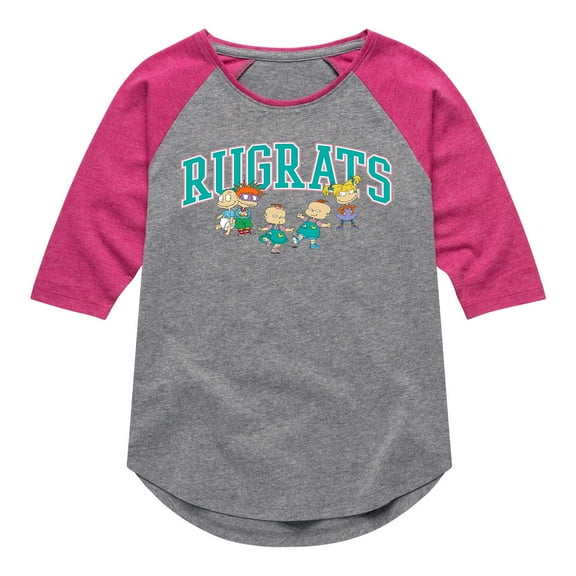 Rugrats - Team  - Toddler And Youth Girls Raglan Graphic T-Shirt