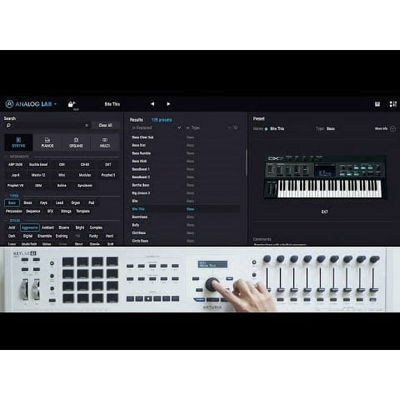 Arturia KeyLab 88 MkII Hammer-Action MIDI Controller and Software, White Version II