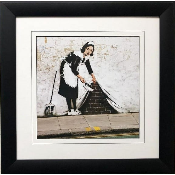BANKSY "Sweep it Under the Carpet" New FRAMED Art Generic