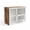 Retro Washed White, variant on Space-Saving Corner Dog Crate Furniture Wooden Indoor Kennel End Table for Small Dogs 360° Vintageiron frame Vintage Black