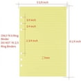 thumbnail image 2 of A5 Colorful 6-Hole Punched Ruled Refills Inserts for Personal Size Organizer Binder, 5-Color Loose Leaf Planner Filler Paper, 50 Sheets/100 Pages,Ruled, 2 of 7