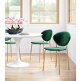 thumbnail image 3 of Zuo 101519 Chaise de Salle à Manger Clyde&44; Vert & Or - Lot de 2, 3 of 11