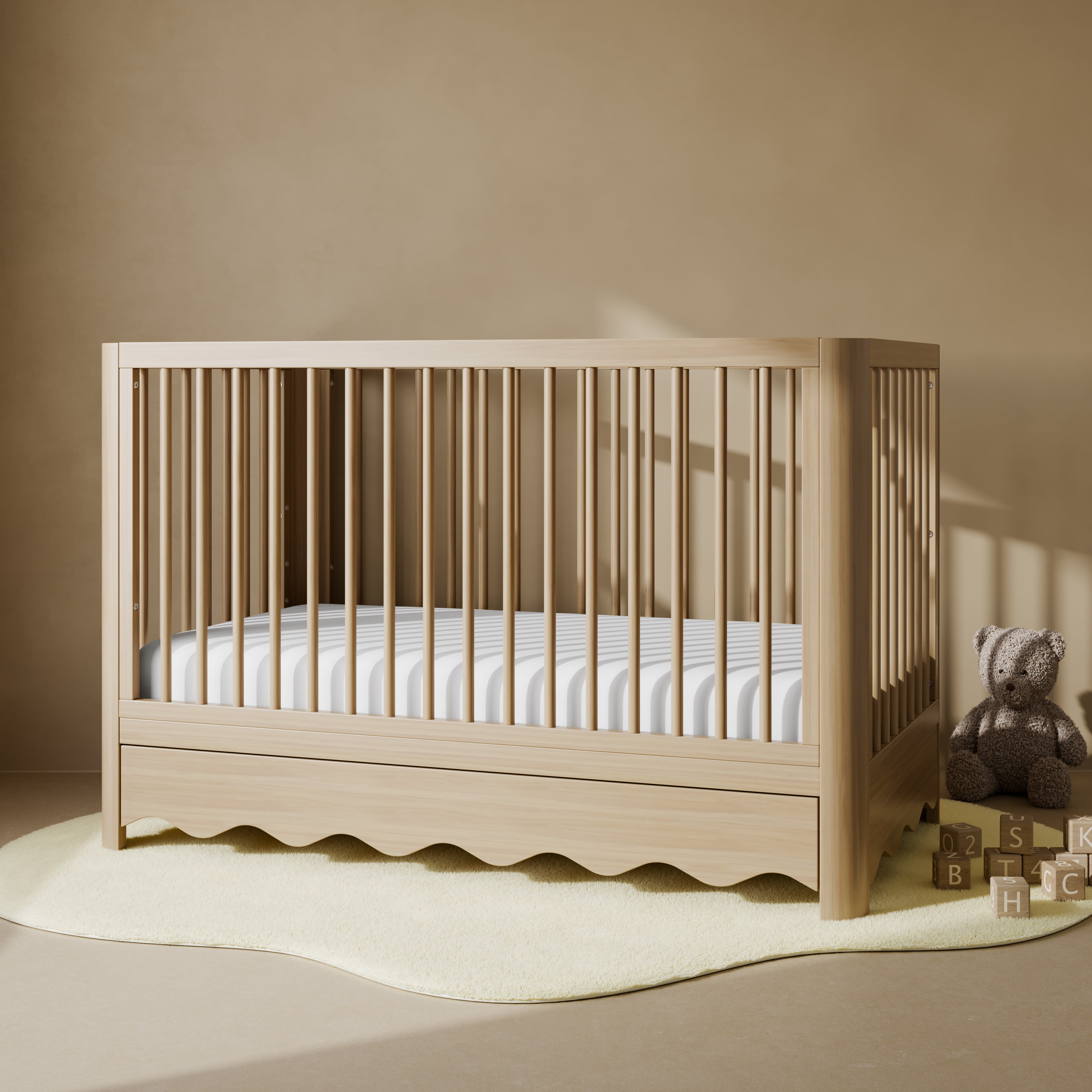 Art of Nursery by Storkcraft Casablanca 5-in-1 Convertible Baby Crib with Drawer, Driftwood