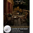thumbnail image 5 of SIXHOME Outdoor Rug with LED Strip Light 9'x12' Waterproof Reversible Patio Rug Modern Lightweight Plastic Straw Indoor Outdoor Rug for RV Camping Deck Balcony Porch Boho Patio Decor Black and Brown, 5 of 6