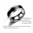 thumbnail image 1 of Couple Rings Delicate Ring Smart Sensor Body Temperature Small Body Temperature Small Lightness Finger Jewelry Wedding Women Engagement Silver 13#, 1 of 1