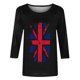 thumbnail image 4 of Fiudx Liquidación de Ofertas Flash Blusas de Manga 3/4 para Mujer, Camisa con Estampado Vintage, Informal, Manga 3/4, Cuello Redondo, Blusa Estilo Túnica Boho, 4 of 4
