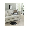 thumbnail image 3 of Orbit End Table with Height Adjustable Gray Marble Textured Glass Top, 3 of 5