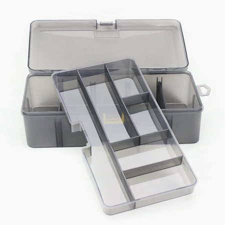 Ncheli Double-Layer Fishing Tackle Box with 1 Compartment