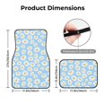 thumbnail image 4 of Daiia Floral Daisy Printed Car Floor Mats Set of 4, Durable Non Slip Auto Floor Carpet, Car Interior Carpets Proof Foot Pads Anti-Slip Cushion Automoetive Accessories, 4 of 6