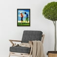 thumbnail image 2 of Abstract Surreal Modern Golf Golfing Couple Playing Artwork Framed Wall Art Print A4, 2 of 4