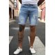 thumbnail image 4 of ABPHQTO Pantalones cortos de mezclilla de hombre de tiro bajo desgastados azul cielo para hombre, 4 of 5