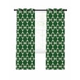 thumbnail image 7 of St. Patrick's Day Blackout Curtains for Bedroom, Spring Shamrock Plants Green Plaid Thermal Insulated Kitchen Drapes with Grommets, Light Blocking Window Treatment, 2 Panels 52" x 90", 7 of 7