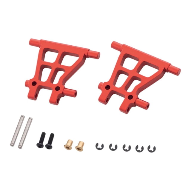 2x 1/10 aluminio trasero inferior piezas de actualización para TT02 modelo camión piezas de bricoje rojo Sunnimix Brazo oscilante superior