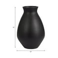 thumbnail image 4 of Ceramic Flower Vase for Living Room Decor - Decorative Terracotta Vase with Bold Textured Form for Fresh Flowers or Pampas Grass - Home Centerpiece for Bedroom, Table, or Office Decor - 16" Black, 4 of 11
