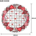 thumbnail image 5 of Valentines Day Round Tablecloth 60 Inch, Valentine Heart Tablecloth Buffalo Plaid Gnome Truck Table Cloth Cover for Dinner Party Wedding Decor, 5 of 6