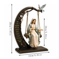 thumbnail image 2 of Virgin Mary Cradle Swing Figure, Virgin Mary Christ Statue with Sitting Swing, Elegant Hand Painted Blessed Mother Bookshelf Decor Sculpture for Home, Office, Desk, or Living Room Shelves, 2 of 6
