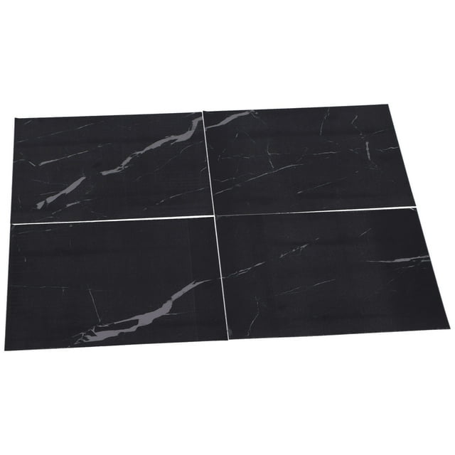 Calcomanía de piso impermeable, 4 piezas de baldosas de PVC engrosadas, calcomanía autoadhesiva para pared, respuesta rápida