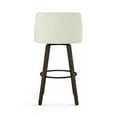 thumbnail image 4 of Amisco Ramon 30 in. Swivel Bar Stool - Light Beige PVC / Dark Grey-Brown Wood, 4 of 10