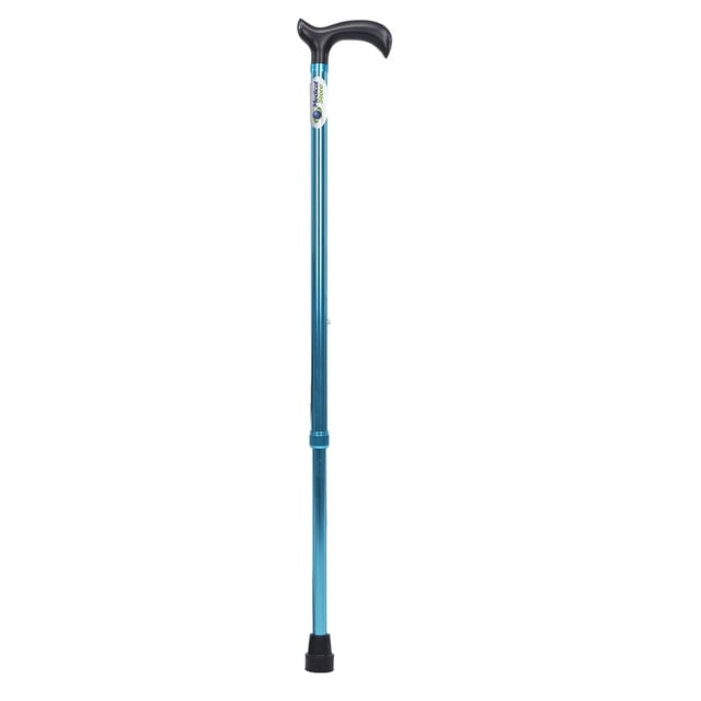 Bastón De Un Apoyo Altura Ajustable Puño Alemán Medical Store Azul Medical Store B929LAMS