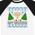 thumbnail image 4 of Inktastic Happy Chrismukkah Sweater Style with Menorah and Trees Boys or Girls Toddler T-Shirt, 4 of 5