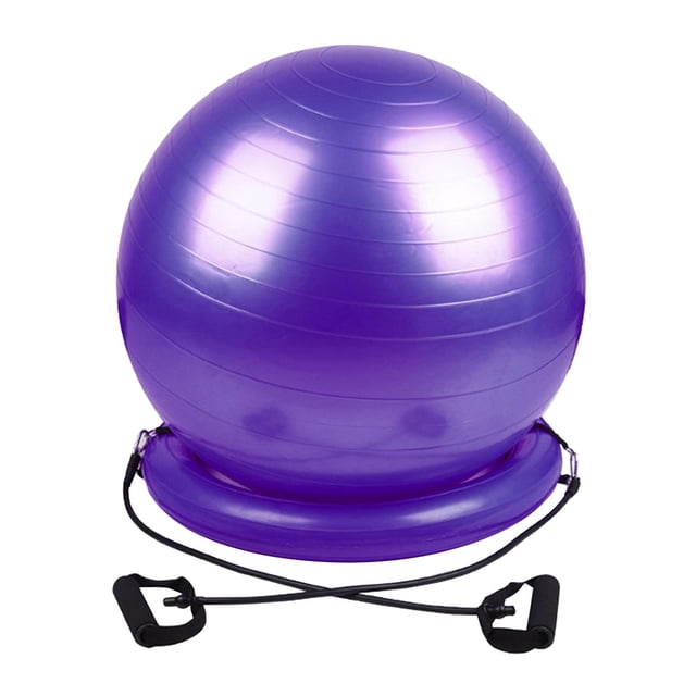 Silla de pelota de ejercicio 65 cm Sharpla pelota de yoga para oficina y fitness con pelota de estabilidad púrpura