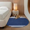thumbnail image 2 of Navy Blue Striped Round Area Rug 3 FT, Small Kitchen Bathroom Mat, Modern Art Farmhouse Stripes Washable Indoor Outdoor Throw Runner Carpet Non-Shedding Doormat for Table Shower Sofa Entryway, 2 of 8