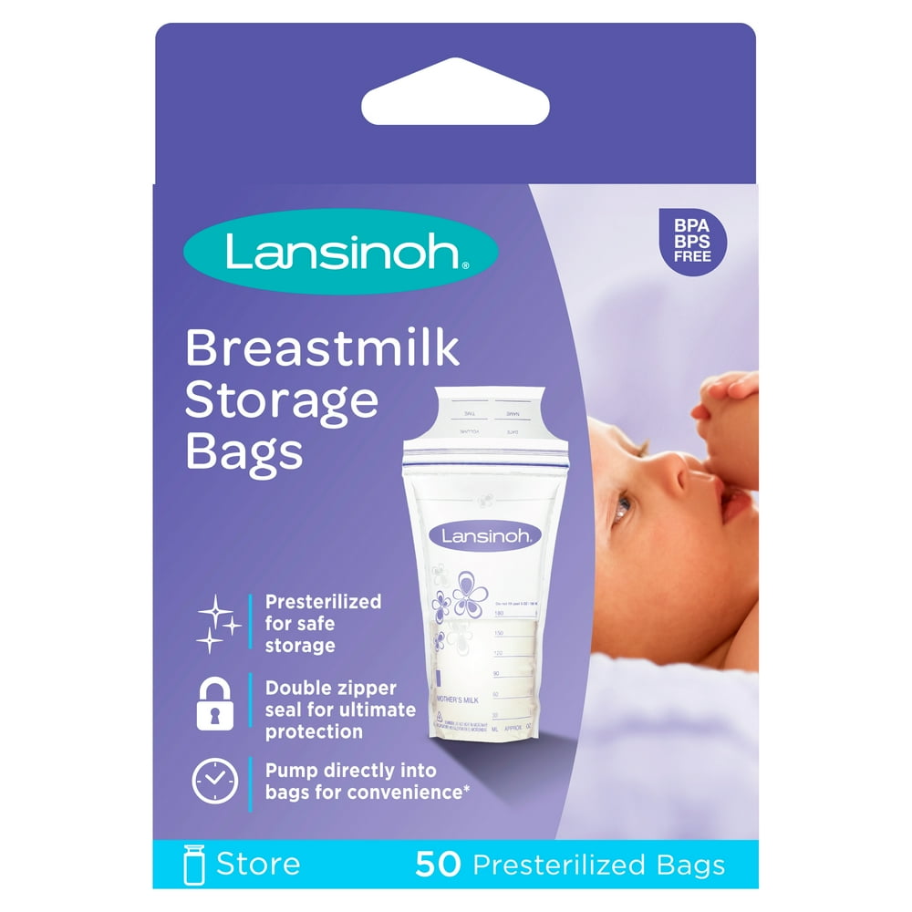 Lansinoh Breastmilk Storage Bags for Breastfeeding Moms, 50 Count