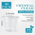 thumbnail image 2 of Mishitina 9 oz Clear Plastic Drinking Cups, 50 Pack Classic Clear Disposable Wine Cups for Wedding & Party, Elegant Cocktail Cups, Plastic Tumblers for Iced Coffee, Cold Beverage, 2 of 6