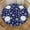Navy Blue White Snowflake, variant on Christmas Round Tablecloth Winter Navy Blue and White Snowflake Farmhouse Table Cover with Elastic Edge Washable Fitted Table Cloth for Kitchen Patry Outdoor Decor Fits 40"-44", Small