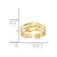 thumbnail image 3 of 14K Yellow Gold Ring Band Toe Bare Feet, Size 8, 3 of 5