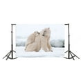 thumbnail image 2 of GreenDecor 7x5ft Photography Backdrop White Polar Bear Snow Covered Landscape Nature Winter Scene Background Sweet Baby Kids Children Photo Studio Props, 2 of 5