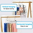 thumbnail image 5 of Pants Hangers Space Saving, 2 Pack - Non-Slip Multi-Layer Space Saving Hangers - Multifunctional Clothing Rack for Closet Storage, for Jeans, Trousers, Skirts, Scarves & Slacks, 5 of 9