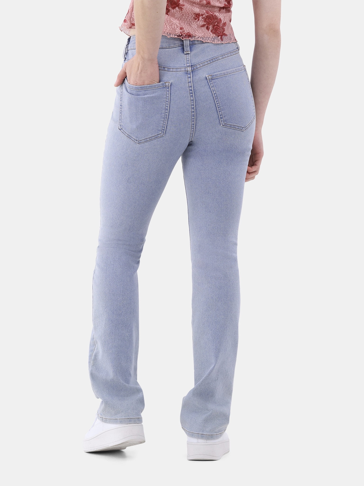 No Boundaries Mid Rise Bootcut Jeans, 32” Inseam, 1 or 2-Pack, Women’s