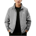 thumbnail image 3 of UVEASISHA Big and Tall Rain Jackets for Men UPF 50+ Sun Protection Hiking Jacket Outdoor Lightweight Quick Dry Zip Up Coat Thin Outerwear with Pockets Gray XL, 3 of 8