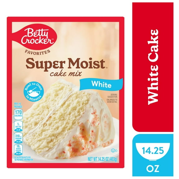 Pack of 4 Betty Crocker Favorites Super Moist White Cake Mix, 14.25 oz (packaging may vary)