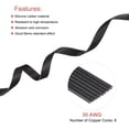 thumbnail image 3 of Uxcell 30AWG Silicone Ribbon Cable 8Pin 30 Gauge Flat Cable Flexible Silicone Wire 10m/32.8ft Black Tinned Copper Wire, 3 of 6