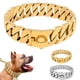 thumbnail image 2 of Collar de cadena de eslabones cubanos para perros grandes, gargantilla de Metal de acero inoxidable, resistente, con hebilla, 32MM de ancho, 2 of 4