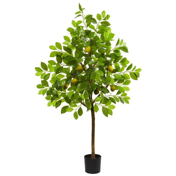 Nearly Natural 4' Lemon Artificial Tree in Plastic Pot