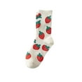 thumbnail image 1 of Calcetines de fresas rosas y blancas CAIROYAR Hot U3, 1 of 1