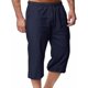 thumbnail image 5 of Pantalones de Lino Casual Suelto Cortado, Color Sólido Cordón Mezcla de Algodón para el Uso Diario, 5 of 7