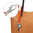 thumbnail image 4 of Uxcell 6.7" Spiral Retractable Spring Coil Keychain Stretch Cord Key Ring for Keys Wallet Cellphone, Red 2 Pack, 4 of 5
