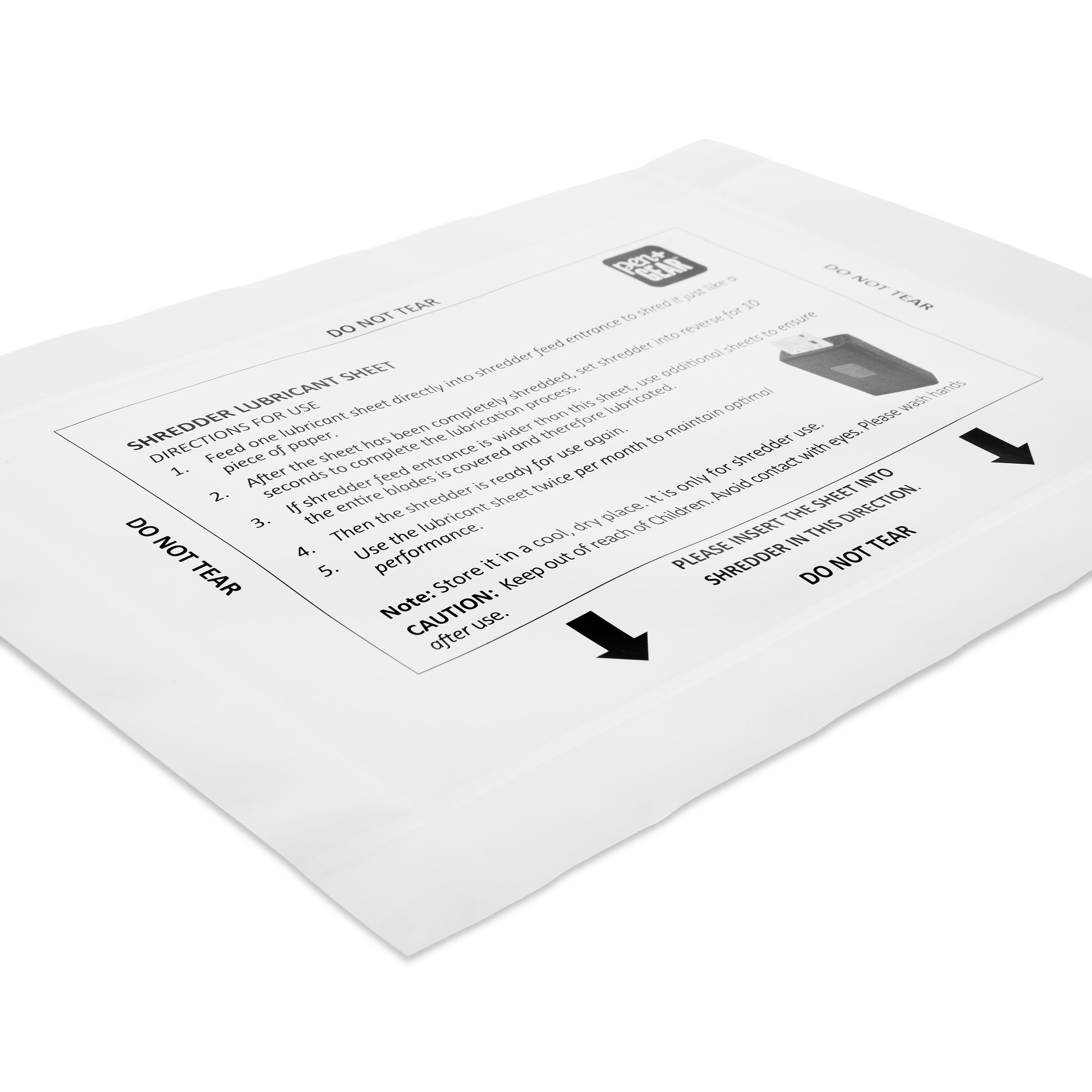 Pen+Gear Paper Shredder Self-Lubricating Sheets,12 Count