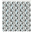 thumbnail image 3 of Ambesonne Bear Shower Curtain, Modern Forest Animals Joy, 69"Wx84"L, Pale Blue Black White, 3 of 3