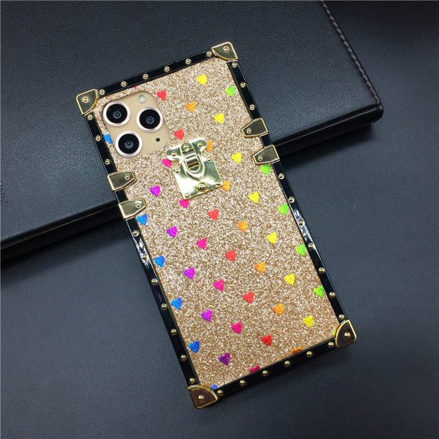 Funda de lujo con purpurina y corazón de amor para mujer, carcasa cuadrada ostentosa para Samsung Galaxy A54, A14, A53, A33, A23, A13, A21S, A82, A32, A34, A52, A72, A71 qiuyongming unisex